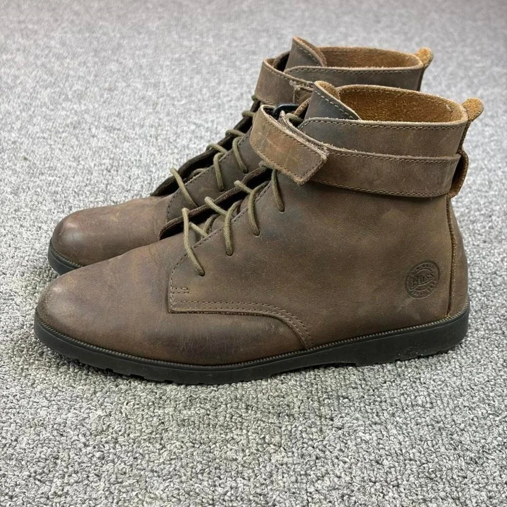 Women's G.H. Bass Brown Leather Harness Buckle Booties Ankle Boots Size‎ 4.5 M